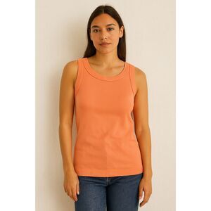 Michael Stars Orange Cotton Tank Top – One Size (OS)